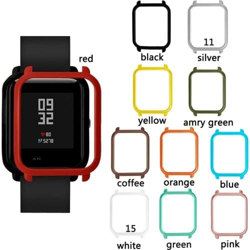 Smart Watch Protecter Case for Xiaomi Huami Amazfit Bip Bit youth Colorful Frame Slim PC Protective Cover shell for amazfit bip