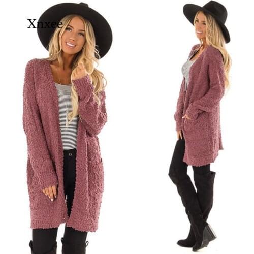 2021 Women Cardigans New for Spring Autumn Casual Long Knitted Coat Women Sweater Jacket Full Cardigans Fashion Slim Clothing