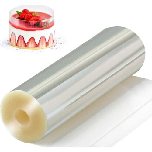 10M Mousse Cake Edge Wrap Transparent Hard Bound PET Band Cake Dessert Collar DIY Cake Decorating Tools