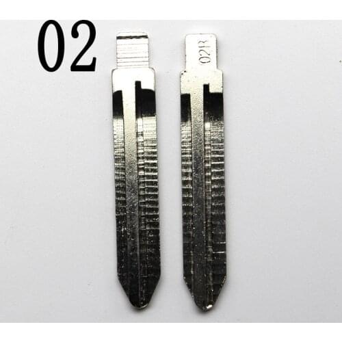 10 pcs/lot 02# key blade For Toyota (Crown, caramel, Landcruiser FJ), Camry, Corolla, and Reitz Uncut Metal Car key embryo NO.02