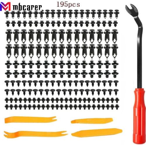 190Pcs Auto Fastener Clip Plastic Car Body Fixing Push Retainer Pin Panel Rivet Universal Bumper Door Trim Panel Retainer Kit