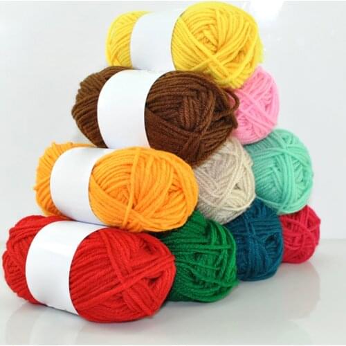 25g/roll Milk Cotton Knitting Yarn Soft Baby Infant Thick Wool Thread For Hand Woven Scarf Blanket Dyed Hand Knit Crochet Yarn