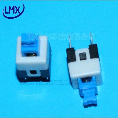 30PCS double row 6Pin Square 7x7mm DPDT Mini Push Button Self-locking Switch / can match 4.5*4.5MM key cap