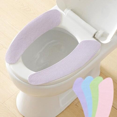 5pcs set Comfortable Bathroom Toilet Seat Cover Winter Toilet Cover Household Closestool Mat Seat Case Lid Cover