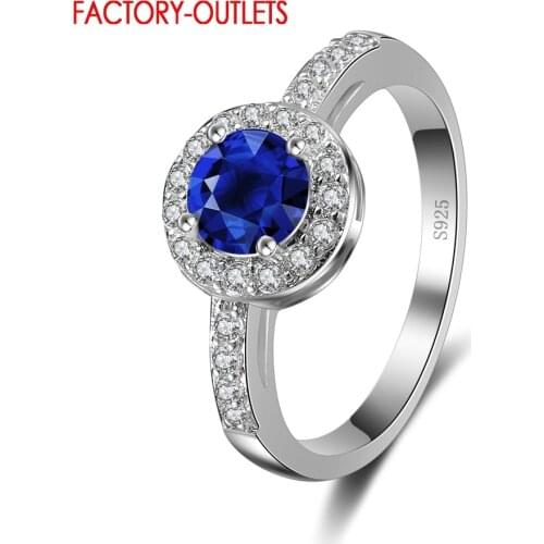 AAA CZ Crystal Fashion Silver CZ Crystal Jewelry Wedding Rings 925 Charming Women Bijoux