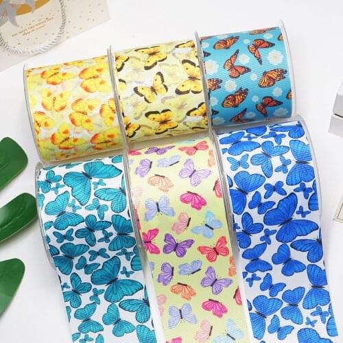 Free shipping 2021new arrival 50yards cartoon printed grosgrain ribbons 54105