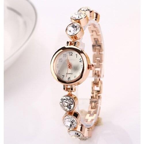 Fashion Women Bracelet Watch Ladies Rock Crystal Clock Luxury Dress Quartz Wristwatch for Woman Reloj Mujer Relogio Feminino