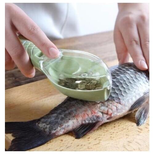 Fish Cleaning Scraping Scales Knife Scraping Device Home Kitchen Accessories Fish Scale Peeler Cleaning Brush Cooking Tools
