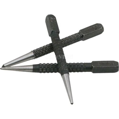 DHL 100 Sets 3 PCS High-carbon Steel Center Punch Set 10.1cm Non Slip Center Punch For Alloy Steel Wood Marking Drilling Tool