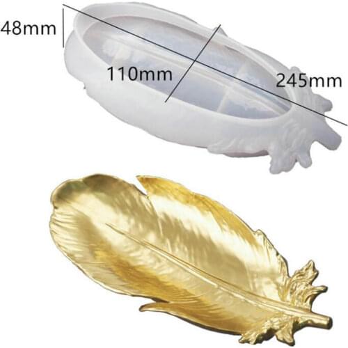 Diy Epoxy Resin Feature Shaped Tray Silicone Mold Handmade Desk Decoration Jewelry Accessories Storage Dish Glossy Mould