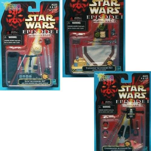 Hasbro Star Wars The Phantom Menace Figures Tatooine 3.75 Inch Weapon Accessories Set Mini Arms Model Collection for Kids Gift