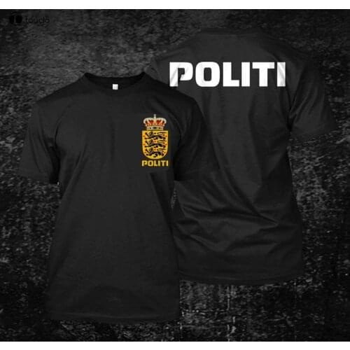 Hot Sale Men T Shirt Fashion Dansk Danish Denmark Politi Police - Custom Mens Black T-Shirt Tee Summer T-shirt