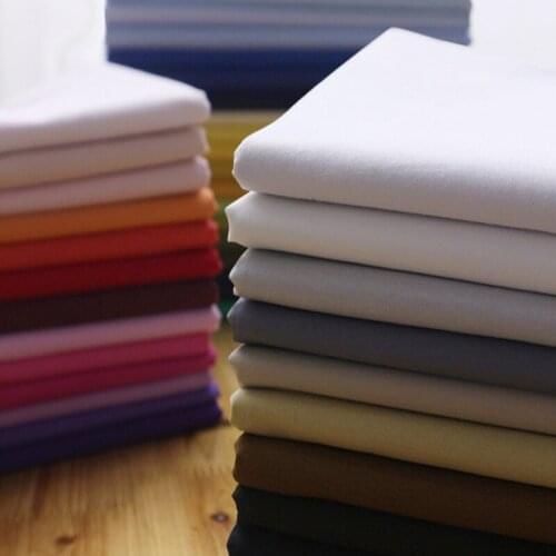 Cotton Fabric Pure Plain White Black Red Cloth Garment Shirt Handmade Fabrics Per Meter Sewing Material Home Textile