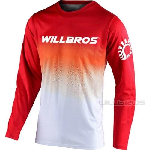Willbros Mountain Bicycle Offroad Jersey Motorbike Motocross Street Moto Riding Summer T-shirt Motorcycle Long Sleeve