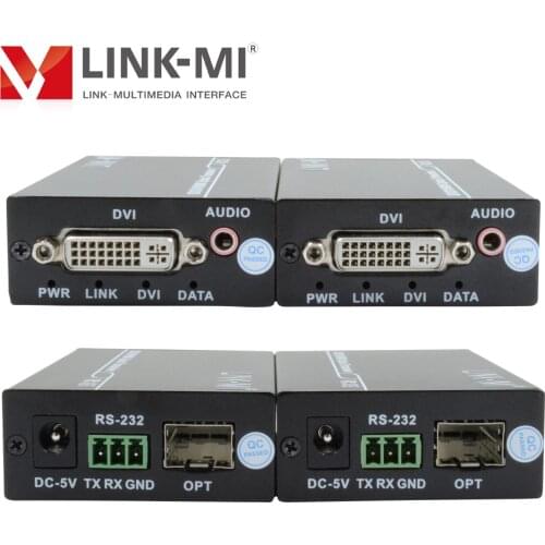 LINK-MI DF02 10KM DVI Extender over Fiber,1080P, FC, with Audio RS232 Full HD DVI Optical transmitter and receiver