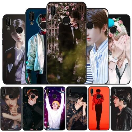 Caixukun Soft Silicone black Phone Case For Huawei P9 P10 P20 P30 P40 lite P20 P30 P40 pro Y9 Y6 P smart 2019