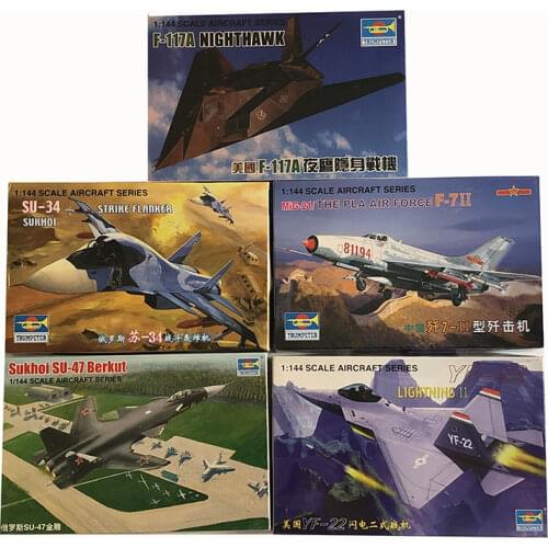 1/ 144 Assemble Fighter Plastic Model Kit Building Set China Russia USA Military Aircraft Mini Sand Table Toy