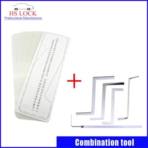 Nanomete Insert Sheet 5pcs Door Lock Opener with 5Pcs Used Locksmith Tools Multifunctional Replacement Turning Tool / Double-End