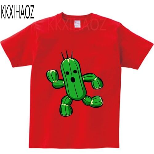 Newest Boys Summer T Shirt Kids Cartoon Cactus Top Tees Children Birthday Present Baby Girl Print Clothes Camiseta