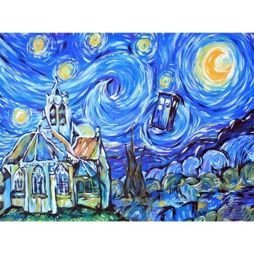 New 5D DIY Diamond Mosaic Doctor Who Painted abstract Scenery Diamond Embroidery Christmas Gfit Diamond Painting Pictures FG1499
