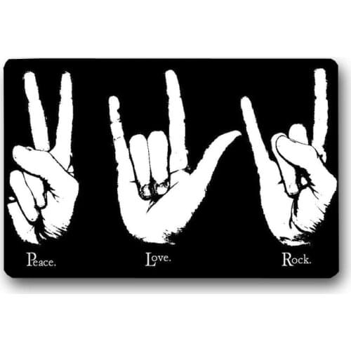 New Indoor Rock Gesture Door Mat Non-Slip Doormats Area Rugs Floor Mats Room Kitchen Carpet Toilet Tapete Alfombras