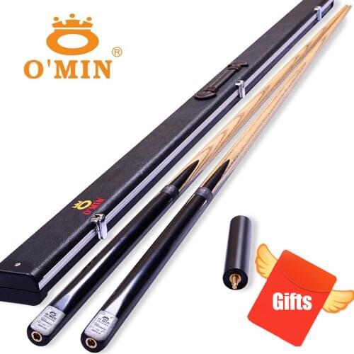 O'Min Classic-H One piece Billiard Snooker Cue 9.5/10mm Tip Professional Ashwood Shaft High Quality Billar with Excellent Gifts