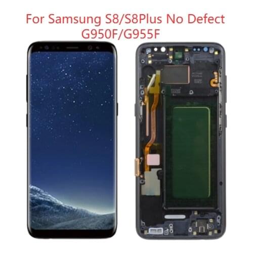 Original S8 LCD For Samsung Galaxy S8 Plus Display With Frame S8 Plus G955F S8 G950FD LCD New Touch Screen Components