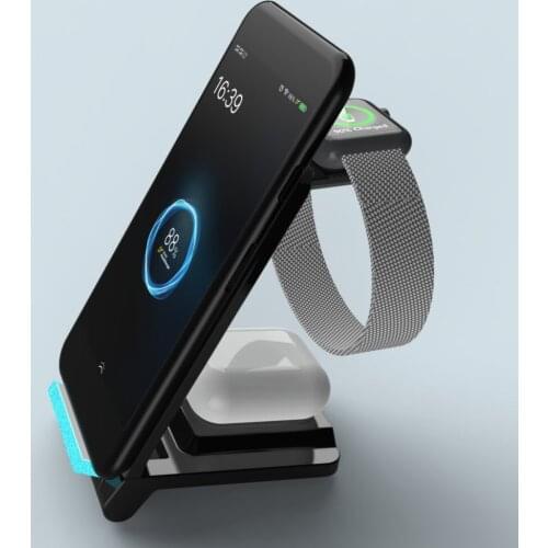 Qi Wireless Charger Stand For iPhone 12 11 Pro X XS Max XR Samsung S20 S10 Note Fast Charging Dock Station Phone Charger Holder