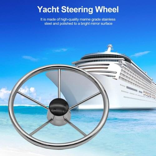 342mm Boat Yacht Steering Wheel Marine Grade Stainless Steel Boat Steering Wheel Boat Accessories