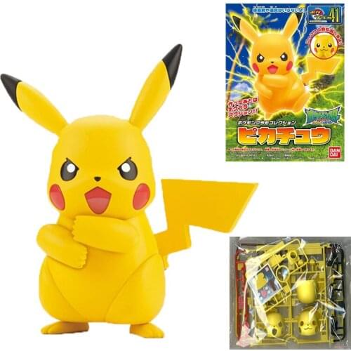 Bandai Pokemon Pikachu 041 Assembly Model Pvc Assembly Model Western Animiation Action Figure Kids Toys