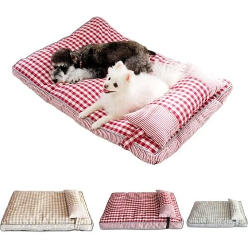 Lattice Pet Bed Soft Small Medium Dog Soft Pet Nest For Dogs Washable House Lounger Bench All Seasons Cat Puppy Kennel Mat