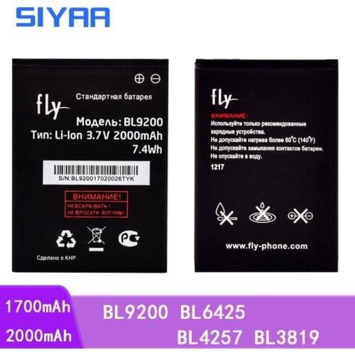 SIYAA BL9200 BL6425 BL4257 BL3819 Battery For FLY IQ4514 FS504 Cirrus2 FS454 Nimbus8 IQ451 Explay X-Tremer Mobile Phone Battery