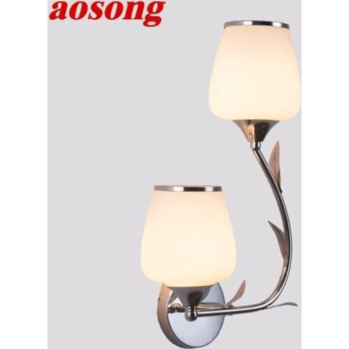 AOSONG Wall Lamps Modern LED Lights Creative flower Shape Indoor For Home Corridor