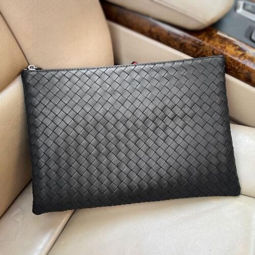 Clutch Bag Women Handbag Designer Famous Luxury Brand Evening Party Large Mens Envelope Bags Trend 2021 Genuine Leather Woven