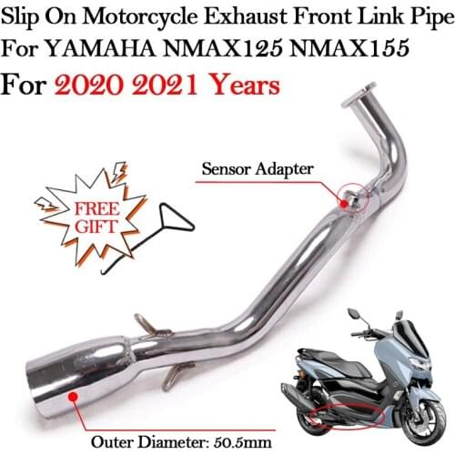 For YAMAHA Nmax 125 155 Nmax155 Nmax125 2020 2021 Years Motorcycle Exhaust Escape Moto Muffler Tube Front Link Pipe With Sensor