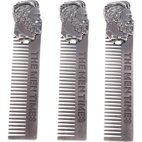 High Quality Cool Mens Whisker Shaping Template Stainless Steel Whisker Comb Mens Whisker Trimming Tool Old Head Hairdressing