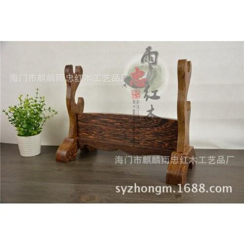 Wenge ivory turret rack frame dock wishful hollow sculpture ivory horn prop sword rack frame dock