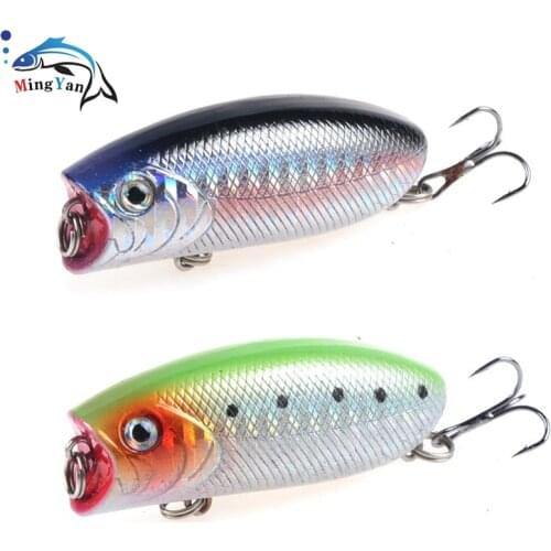1pcs Fishing Lures 5.5cm/10.4g Topwater Popper Bait 5 Color Hard Bait Artificial Wobblers Minnow Plastic Fishing Tackle