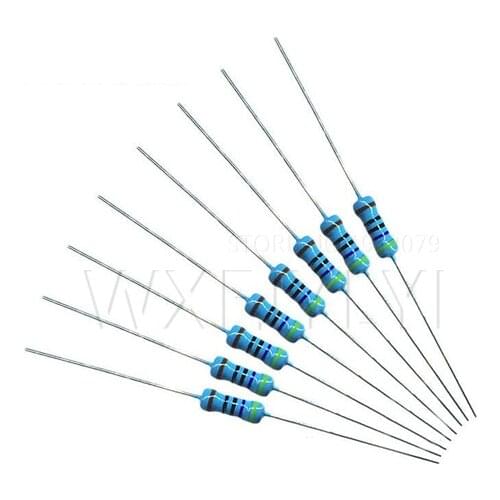 100pcs 1/2W Metal film resistor 1R ~ 2.2M 100R 220R 330R 1K 1.5K 2.2K 3.3K 4.7K 10K 22K 47K 100K 100 220 330 1K5 2K2 3K3 4K7 ohm