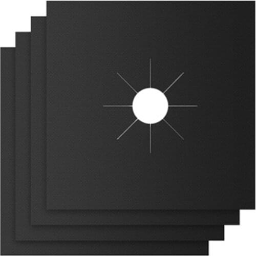 4pcs/set Reusable Stove Burner Cover Gas Stove Protector Non-Stick Oil-proof Stove Burner Sheeting Mat Pad Clean Cookware