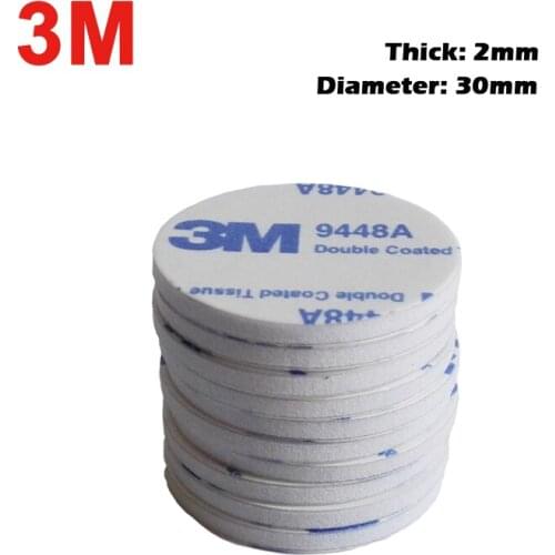 50pcs 30mm Round 3M 9448A white Double Sided EVA Foam Mat Pad Mounting Tape Auto Car Decorative Article Wall Pendant Home Use
