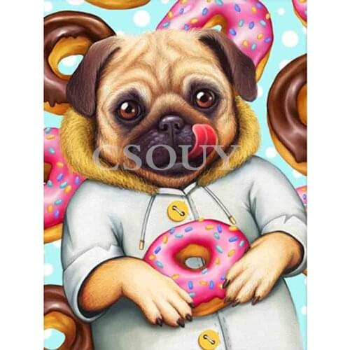 5D Diy Diamond Painting Cross Stitch Lovely Dog Full Square / Round Diamond Embroidery Home Decor Mosaic Needlework Home Decor