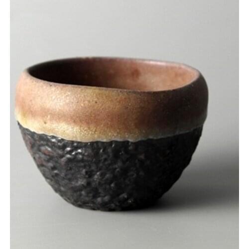 Antique tea cup porcelain small tea bowl drinkware vintage coarse pottery teacup for puer teacups handmade home decor