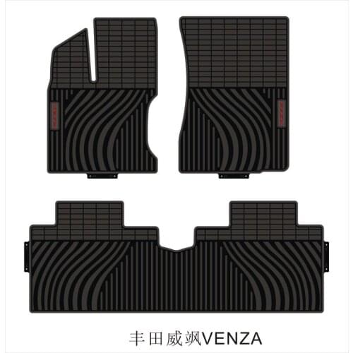 Custom Car Floor Mats for Toyota Venza No Odor Front and Rear Carpets Waterproof Rubber