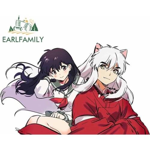 EARLFAMILY 13cm x 8cm for Inuyasha Higurashi Kagome Car Stickers Cartoon Refrigerator Windshield Decal Motorcycle Vinyl Car Wrap