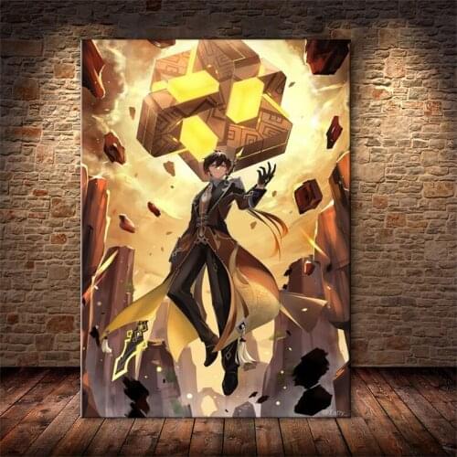 Game Genshin Impact Poster Canvas Painting Wall Art Decoration Print Mural for Living Room Sofa Background Home Decor Picture