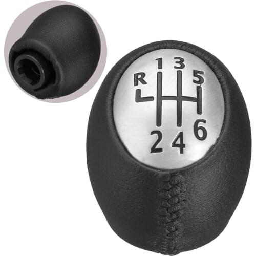 6 Speed PU Leather Gear Shift Shifter Knob Lever Stick Trafic Master For Renault Megane Clio Laguna Scenic For Vauxhall Opel