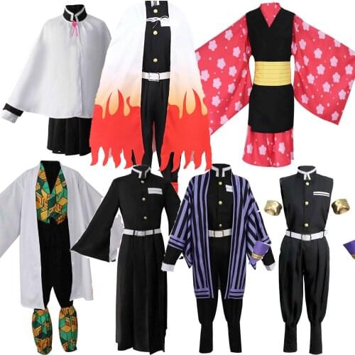 Anime Costume Demon Slayer Cosplay Tanjirou Kamado Cosplay Costume Kimetsu no Yaiba Men Kimono Costume Halloween