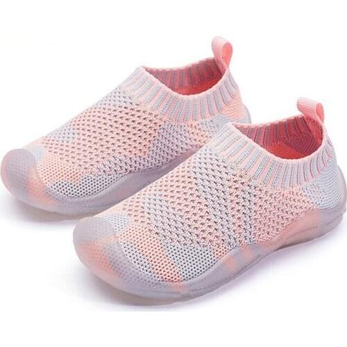 New Boys Girls Autumn Flat Shoes Children Fashion Spring Breathable Mesh Sneakers Baby Soft-Soled Outdoor Sports Running Shoes
