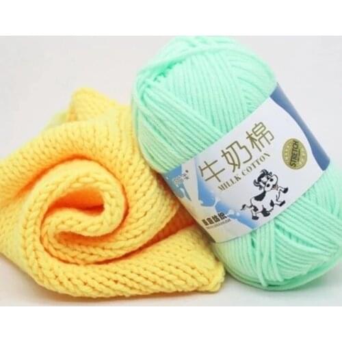 Soft Worsted Knitting Baby Yarn Anti Pilling Multicolor Milk Cotton Crochet Yarn for Knitting Sweater Scarf Hat Toys Dolls